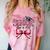 Senior Class Of 2027 Coquette Pink Bow Graduation 2027 Girls Comfort Color Blast T-Shirt Clay