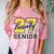Senior Class Of 2027 Graduation Yellow And Blue On The Back Premium Tri-Blend Comfort Color Blast T-Shirt Clay
