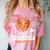 Senior Grandma Class Of 2026 Basketball Graduation Heart Comfort Color Blast T-Shirt Clay