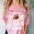 Senior Mom Class Of 2024 Football Proud Mom Graduation Comfort Color Blast T-Shirt Clay