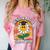 Senior Mom Class Of 2026 Daisy Flower Retro Graduation Comfort Color Blast T-Shirt Clay