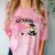 Senior Mom Class Of 2027 Cute Cat Graduation Pink Bows Girls Comfort Color Blast T-Shirt Clay