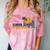 Senior Sunrise 2026 Graduation Cool Retro High School Comfort Color Blast T-Shirt Clay