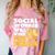 Social Worker Will Work For Pizza Graduation Comfort Color Blast T-Shirt Clay