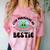Stop Perceiving Me Bestie Alien Neurodivergent Introvert Comfort Color Blast T-Shirt Clay