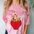 Strawberry Shortcake Sitting On Strawberry Retro Nostalgia Comfort Color Blast T-Shirt Clay