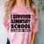 I Survived Elementary School Class Of 2018 Graduation Shirt Comfort Color Blast T-Shirt Clay
