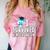 I Survived Kindergarten Graduation Kids Owl Grad Comfort Color Blast T-Shirt Clay
