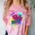 Totally 80's Tie Dye Retro Vibes 1980s Style Nostalgia Comfort Color Blast T-Shirt Clay