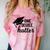 Women's One Degree Hotter College Masters PhD Graduation Party Comfort Color Blast T-Shirt Clay
