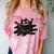 Yk2 Grunge Scary Cat With Tail Tomboy 90s Nostalgia Indie Comfort Color Blast T-Shirt Clay
