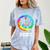 2023 Graduation Class Year Tie Dye Peace Sign Graduate Shirt Comfort Color Blast T-Shirt Ocean