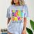 2025 Last Day Of School Autograph Kindergarten Graduation Comfort Color Blast T-Shirt Ocean