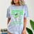 5th Grade Graduate Dinosaur Dab Graduation School Comfort Color Blast T-Shirt Ocean