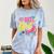 80's Girl Roller Skates Skating Eighties 1980s Nostalgia Comfort Color Blast T-Shirt Ocean