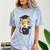 Cheetah Graduation Cute Kindergarten Elementary High School Comfort Color Blast T-Shirt Ocean