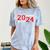 Class Of 2024 Senior Year Boys Girls School Graduation Comfort Color Blast T-Shirt Ocean