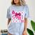 Class Of 2026 Senior Coquette Pink Bow Graduation Family Premium Tri-Blend Comfort Color Blast T-Shirt Ocean