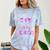 Class Of 2027 Senior Coquette Bow Messy Hair 26 Graduation Comfort Color Blast T-Shirt Ocean