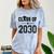 Class Of 2030 Shirt Graduation Comfort Color Blast T-Shirt Ocean