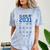Class Of 2031 Graduation T-Shirt With Space For Handprints Comfort Color Blast T-Shirt Ocean