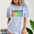 Class Of 2031 Pre-K -12th Grade Hand Prints Space Graduation Comfort Color Blast T-Shirt Ocean