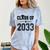 Class Of 2033 Shirt Graduation Comfort Color Blast T-Shirt Ocean