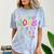 Class Of 2038 Senior Class 2038 Idea Graduation Grow With Me Comfort Color Blast T-Shirt Ocean