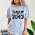 Class Of 2043 Grow With Me Graduation First Day Of School Comfort Color Blast T-Shirt Ocean