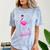 Flamingo Nailed It Graduation Flamingo Comfort Color Blast T-Shirt Ocean
