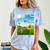 Frutiger Aero Aesthetic Tech Scenery Fishes Sunflower Comfort Color Blast T-Shirt Ocean