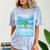 Frutiger Aero Aesthetics Comfort Color Blast T-Shirt Ocean
