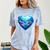 Frutiger Aero Y2K Heart Comfort Color Blast T-Shirt Ocean