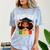 Future HBCU Grad Afro Girl College Graduation Kids Comfort Color Blast T-Shirt Ocean