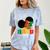 Future HBCU Grad History Girl Graduation HBCU Kids Comfort Color Blast T-Shirt Ocean