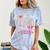 Girls Little Miss Kindergarten Grad 2025 Coquette Graduation Comfort Color Blast T-Shirt Ocean