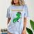 Graduation Dinosaur Smarty Saurus Rex Diploma Dinosaur Comfort Color Blast T-Shirt Ocean