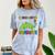 Kids Kindergarten Graduate Dinosaur Kindergarten Graduation Comfort Color Blast T-Shirt Ocean