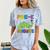 Kids Pre-K Graduate Brontosaurus Dino Pre Kindergarten Graduation Comfort Color Blast T-Shirt Ocean