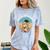 Kids Pre-K Graduate Sloth Cap And Gown Cute Preschool Graduation Comfort Color Blast T-Shirt Ocean