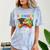 Kindergarten Level Complete Last Day Of School Graduation Comfort Color Blast T-Shirt Ocean