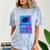 Lofi Reverie Analog Dreams Pixel 90s Desktop VHS Nostalgia Comfort Color Blast T-Shirt Ocean