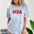 MBA When Your BS Can't Take You Any Further Shirt Graduation Comfort Color Blast T-Shirt Ocean
