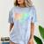 Nurse Graduation Shirt RN Est 2018 Rainbow Tshirt Comfort Color Blast T-Shirt Ocean
