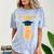 Orange Tabby Cat Graduation Distressed Shirt For Grads For Men Women Girls Kids Comfort Color Blast T-Shirt Ocean