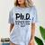 Phd Shirt Bs Doctorate Graduation Doctoral Comfort Color Blast T-Shirt Ocean