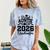 Proud Auntie Of Two 2026 Graduates Graduation Comfort Color Blast T-Shirt Ocean