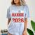 Proud Nannie Of A Class Of 2026 Graduate Senior Graduation Comfort Color Blast T-Shirt Ocean