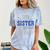 Proud Sister Of Two Class Of 2025 Graduates Twins Graduation Comfort Color Blast T-Shirt Ocean