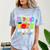 Proud Step-Dad Of 2023 Pre-K Graduate Fathers Day Graduation Comfort Color Blast T-Shirt Ocean